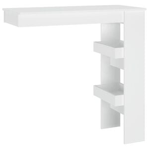 vidaXL N&aacute;stěnn&yacute; barov&yacute; stolek b&iacute;l&yacute; 102x45x103,5 cm kompozitn&iacute; dřevo
