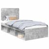 vidaXL R&aacute;m postele Betonově &scaron;ed&aacute; 75 x 190 cm Masivn&iacute; borov&eacute; dřevo