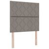 vidaXL Čelo postele Taupe 100 cm textil