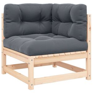 vidaXL Zahradn&iacute; rohov&aacute; pohovka antracitov&eacute; podu&scaron;ky masivn&iacute; borovice