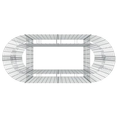 vidaXL Gabionový vyvýšený záhon pozinkované železo 120 x 50 x 100 cm
