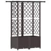 vidaXL Vyv&yacute;&scaron;en&yacute; z&aacute;hon s trel&aacute;ž&iacute; a střechou Hněd&aacute; 124 x 40 x 138 cm PP