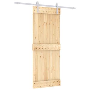 vidaXL Posuvn&eacute; dveře 80 x 210 cm Masivn&iacute; borov&eacute; dřevo (neupraven&eacute;)