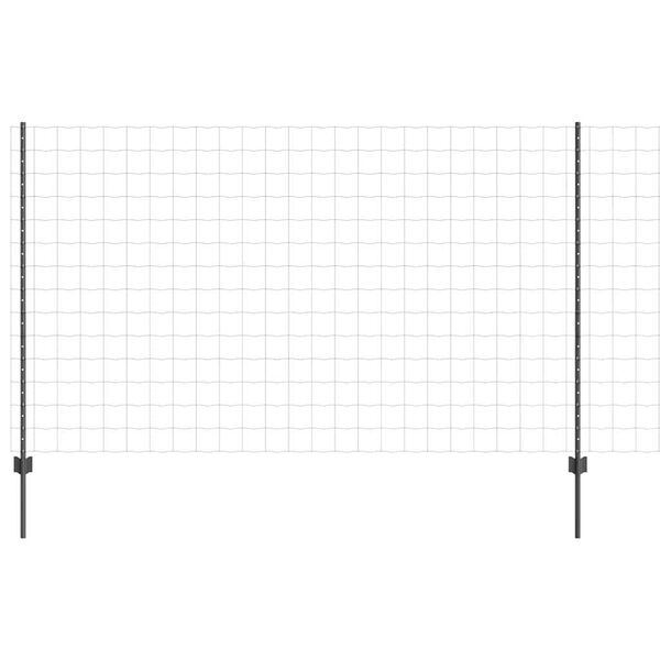vidaXL Plot s sloupkem &Scaron;ed&aacute; 1,4 x 10 m Ocel a PVC