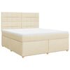 vidaXL Box spring postel s matrac&iacute; kr&eacute;mov&aacute; 180x200 cm textil