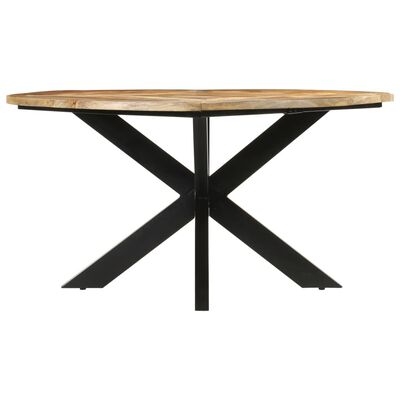 vidaXL Jídelní stůl Ø 150 x 76 cm masivní hrubé mangovníkové dřevo