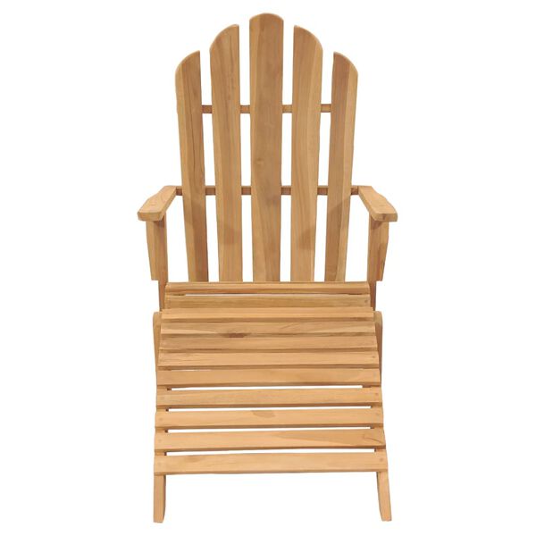 vidaXL Zahradn&iacute; židle Adirondack s podnožkami 2 ks masivn&iacute; teak