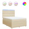 vidaXL Box spring postel s matrac&iacute; kr&eacute;mov&aacute; 140x190 cm textil