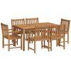 vidaXL 7d&iacute;ln&aacute; zahradn&iacute; j&iacute;deln&iacute; sada 150 x 90 cm masivn&iacute; teakov&eacute; dřevo