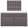 vidaXL Box spring postel s matrac&iacute; &scaron;ed&aacute; 120x190 cm uměl&aacute; kůže