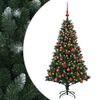 vidaXL Uměl&yacute; v&aacute;nočn&iacute; stromek s baňkami 120 cm 150 LED Tepl&aacute; b&iacute;l&aacute;
