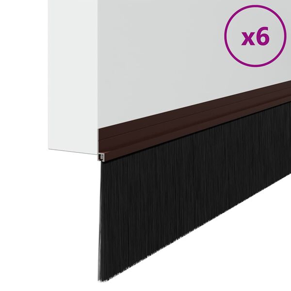 vidaXL Samolepic&iacute; &scaron;těrbiny na dveře 6 pcs Hněd&aacute; 100 cm