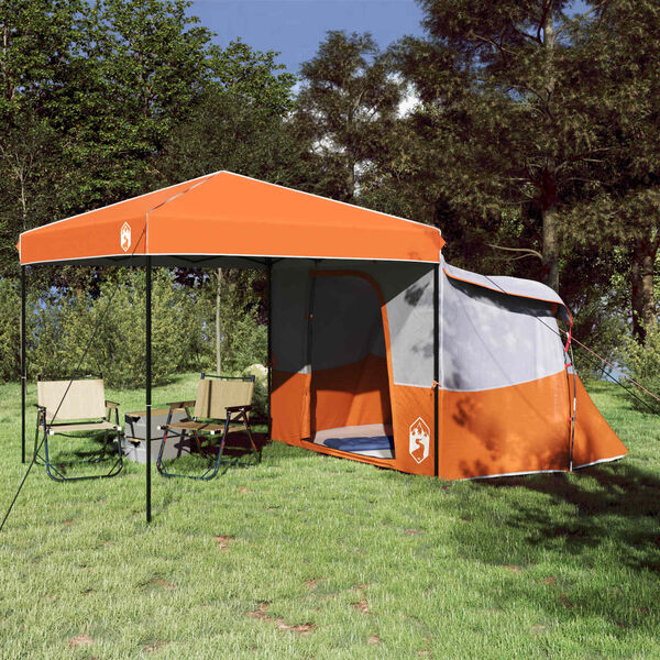 vidaXL Sada Camping Stanů se střechou 2 pcs Oranžov&aacute; Taffeta a Tkanina
