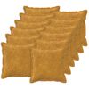 vidaXL Povlak na pol&scaron;t&aacute;ř 12 ks HOUTEN Žlut&aacute; 45 x 45 cm