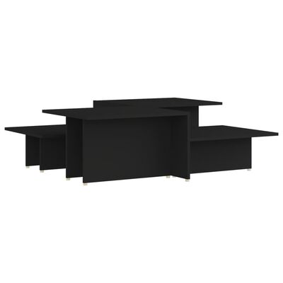 vidaXL Konferenční stolky 2 ks černé 111,5 x 50 x 33 cm dřevotříska