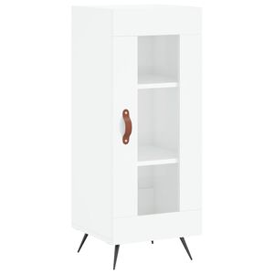 vidaXL Př&iacute;born&iacute;k b&iacute;l&yacute; s vysok&yacute;m leskem 34,5x34x90 cm kompozitn&iacute; dřevo