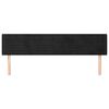 vidaXL Čelo postele typu u&scaron;&aacute;k čern&eacute; 203x16x78/88 cm samet