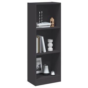 vidaXL 3patrov&aacute; knihovna &scaron;ed&aacute; 40 x 24 x 109 cm kompozitn&iacute; dřevo