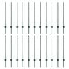 vidaXL Plotové sloupky 22 pcs Zelená 140 cm Ocel