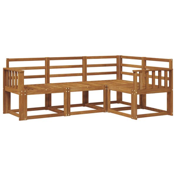 vidaXL Venkovn&iacute; pohovkov&aacute; souprava 4 pcs Př&iacute;rodn&iacute;