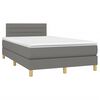 vidaXL Box spring postel s matrac&iacute; tmavě &scaron;ed&aacute; 120x190 cm textil