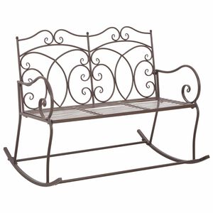 vidaXL Zahradn&iacute; lavice 104 cm železn&aacute; starožitn&aacute; hněd&aacute;