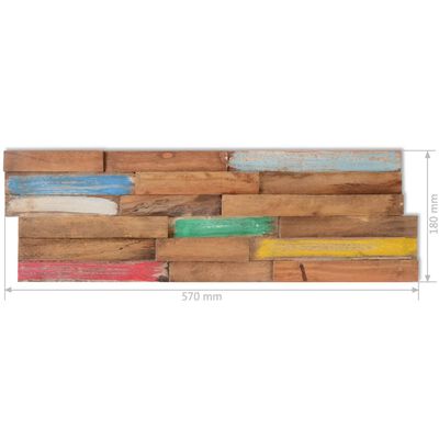 vidaXL Nástěnné obkladové panely 10 ks 1,03 m² masivní teakové dřevo