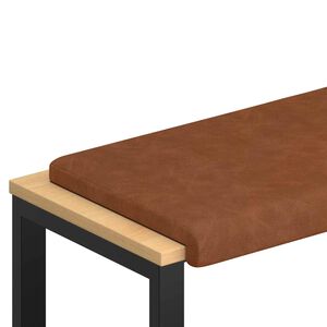 vidaXL Pol&scaron;t&aacute;ř na lavici Uměl&aacute; kůže Hněd&aacute; Hloubka 35 cm