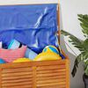 vidaXL Zahradní úložný box s lamelami 113 x 50 x 56 cm masivní akácie
