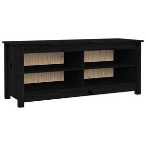 vidaXL Lavice s botn&iacute;kem čern&aacute; 110 x 38 x 45,5 cm masivn&iacute; borovice