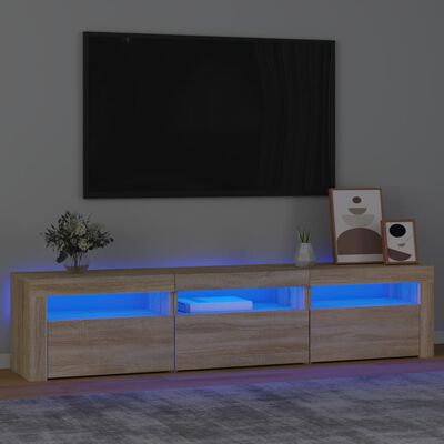 vidaXL TV skříňka s LED osvětlením dub sonoma 180x35x40 cm