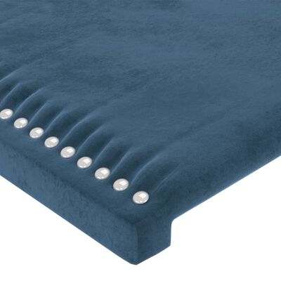 vidaXL Čelo postele typu ušák tmavě modrá 93x23x118/128 cm samet