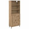 vidaXL Vysok&yacute; bufet se z&aacute;suvkou Artisanov&yacute; dub 69,5 x 34 x 180 cm