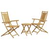 vidaXL 3d&iacute;ln&yacute; bistro set bambus