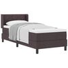 vidaXL Postel s boxspringem s pol&scaron;t&aacute;řem Tmavě hněd&aacute; 200 x 80 cm textil