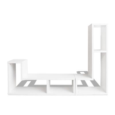 vidaXL TV stolek ve tvaru dvojitého L, bílý