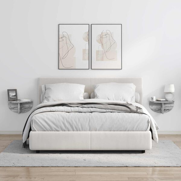 vidaXL N&aacute;stěnn&aacute; polička &Scaron;ed&aacute; Sonoma 38 x 19 x 19 cm kompozitn&iacute; dřevo