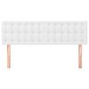 vidaXL Čela postele b&iacute;l&aacute; 144x5x78/88 cm uměl&aacute; kůže