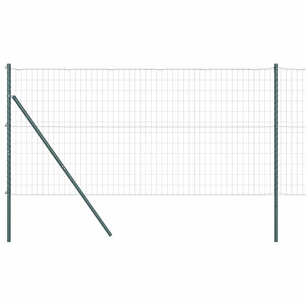 vidaXL Plot s sloupkem Zelen&aacute; 1,2 x 25 m Ocel a PVC