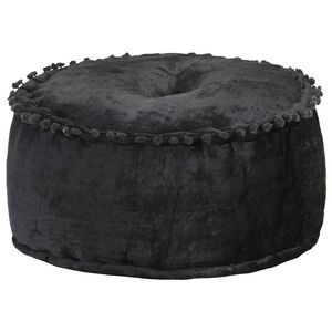 vidaXL Kulat&yacute; taburet samet 40 x 20 cm antracitov&yacute;