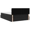 vidaXL Postel s úložným prostorem a LED osvětlením Černá 140 x 200 cm