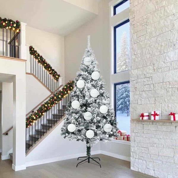 vidaXL Sada v&aacute;nočn&iacute;ch ozdob XXL 3 pcs B&iacute;l&aacute; Plast