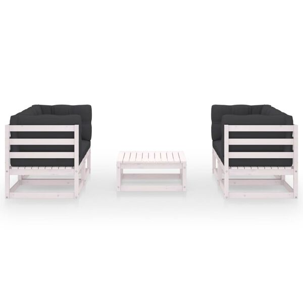 vidaXL 5dílná zahradní sedací souprava s poduškami masivní borovice