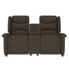 vidaXL 2místné masážní polohovací křeslo s držákem nápojů hnědé