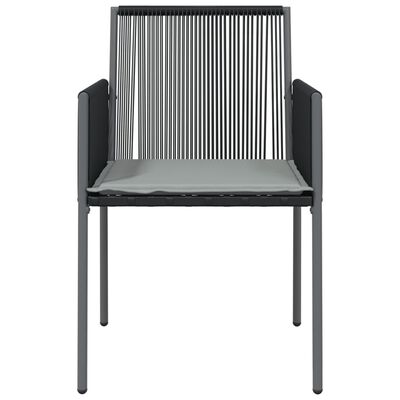 vidaXL Zahradní židle s poduškami 2 ks černé 54x60,5x83,5 cm polyratan