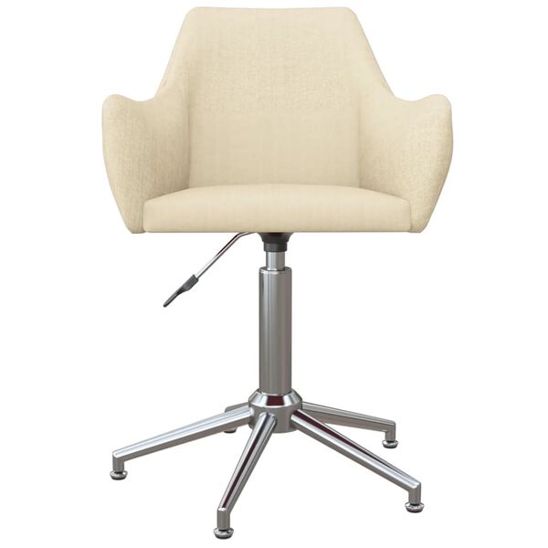 vidaXL Otočn&eacute; j&iacute;deln&iacute; židle 6 ks kr&eacute;mov&eacute; textil