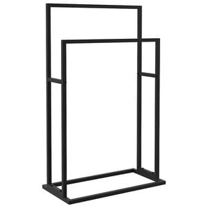 vidaXL Volně stoj&iacute;c&iacute; stojan na ručn&iacute;ky čern&yacute; 48 x 24 x 78,5 cm železo