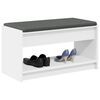 vidaXL Chodbičkov&aacute; lavice s pol&scaron;t&aacute;řem s polic&iacute; B&iacute;l&yacute; 83 x 38 x 45 cm