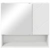 vidaXL Zrcadlová skříň Nástěnný Bílá 59 x 17 x 55 cm Kompozitní dřevo