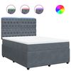 vidaXL Box spring postel s matrac&iacute; tmavě &scaron;ed&aacute; 160x200 cm samet